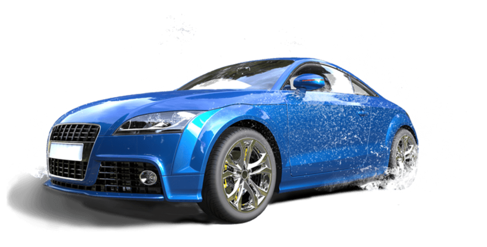 cash wash city Blue Sports Car